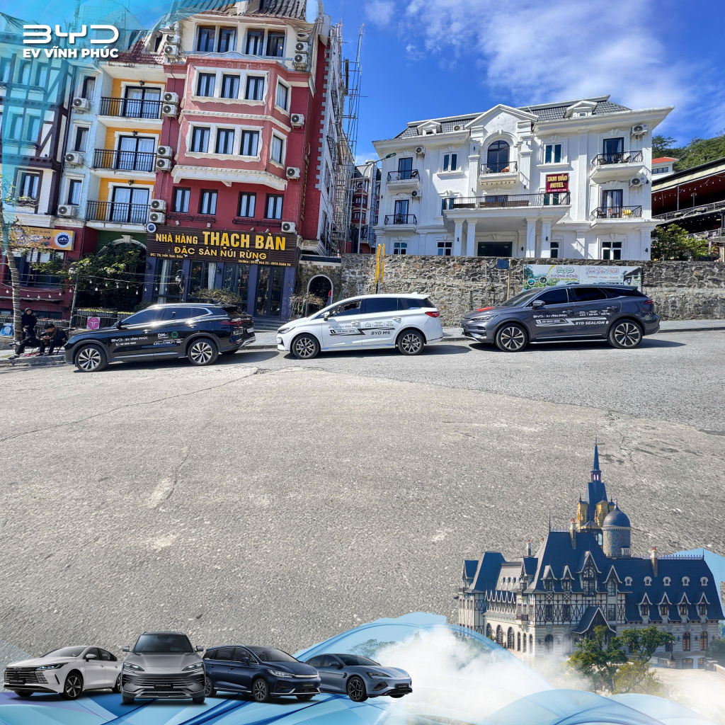 Xe BYD có mặt ở những điểm checkin hot nhất Tam Đảo