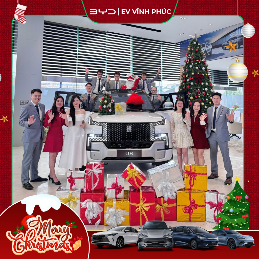 Không khí Giáng Sinh ấm áp tại showroom BYD Vĩnh Phúc Phú Thọ