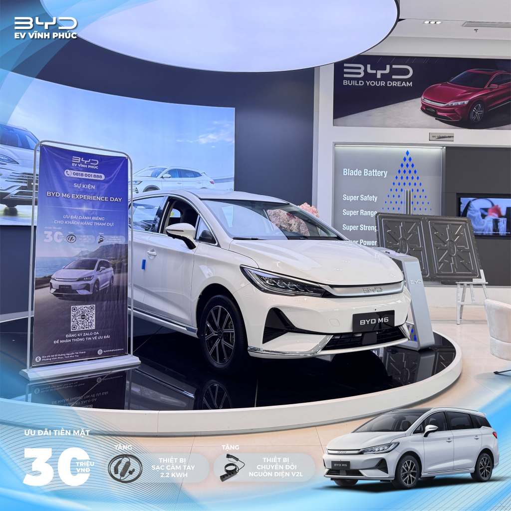 Trải nghiệm vận hành êm ái của xe điện BYD M6 tại M6 Experience Day