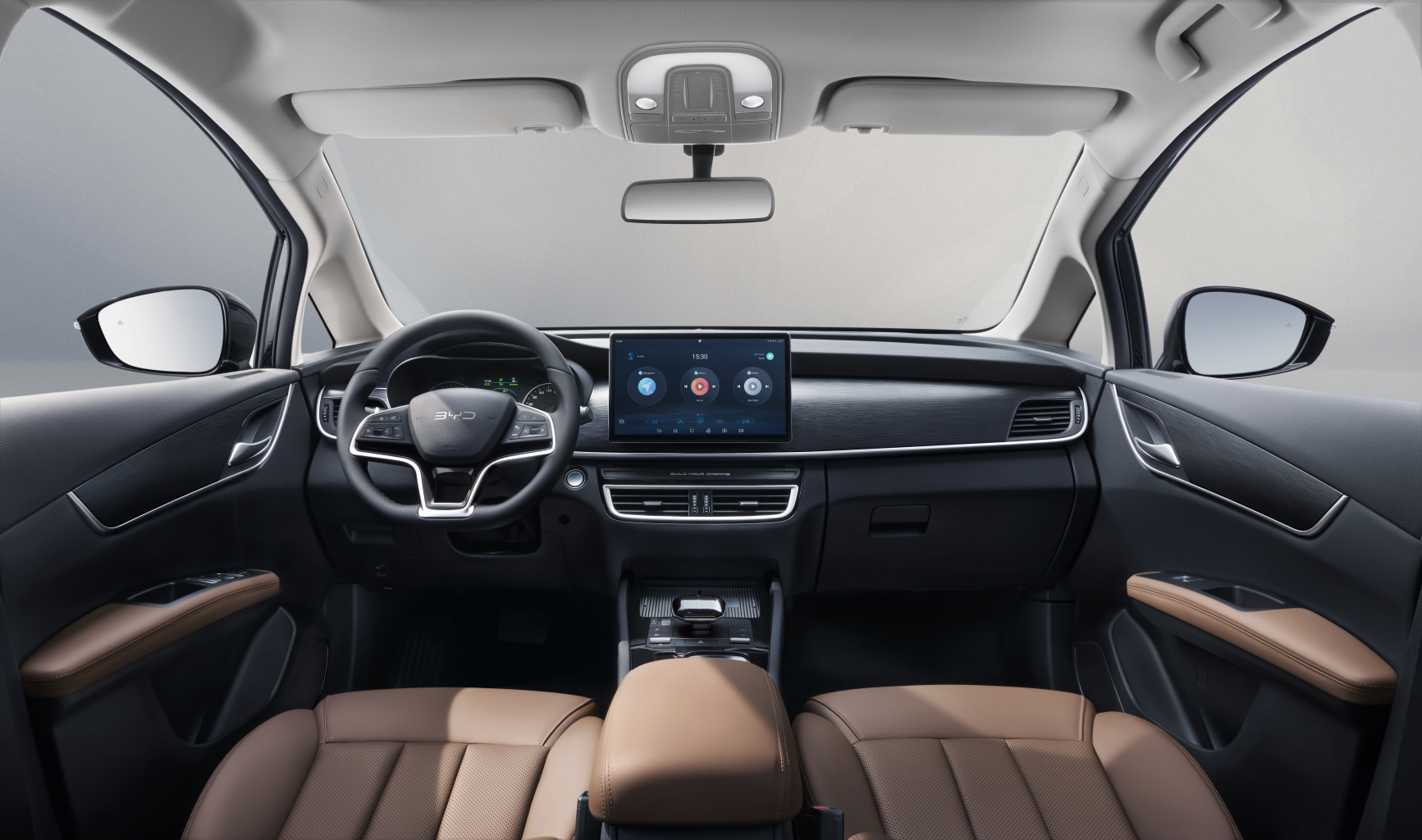 Khoang lái tối giản nhưng tinh tế, sang trọng của BYD M6