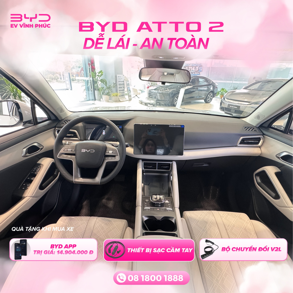 BYD ATTO 2 – mẫu SUV điện nhỏ gọn, dễ lái phù hợp di chuyển trong phố