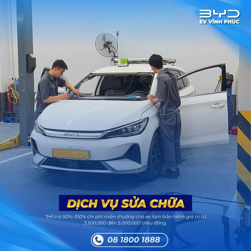 hỗ trợ phí miễn thường bảo hiểm ô tô tại BYD Vĩnh Phúc
