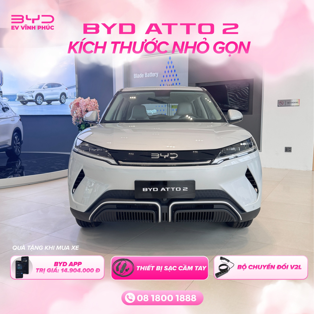BYD ATTO 2 SUV điện nhỏ gọn di chuyển linh hoạt trong đô thị