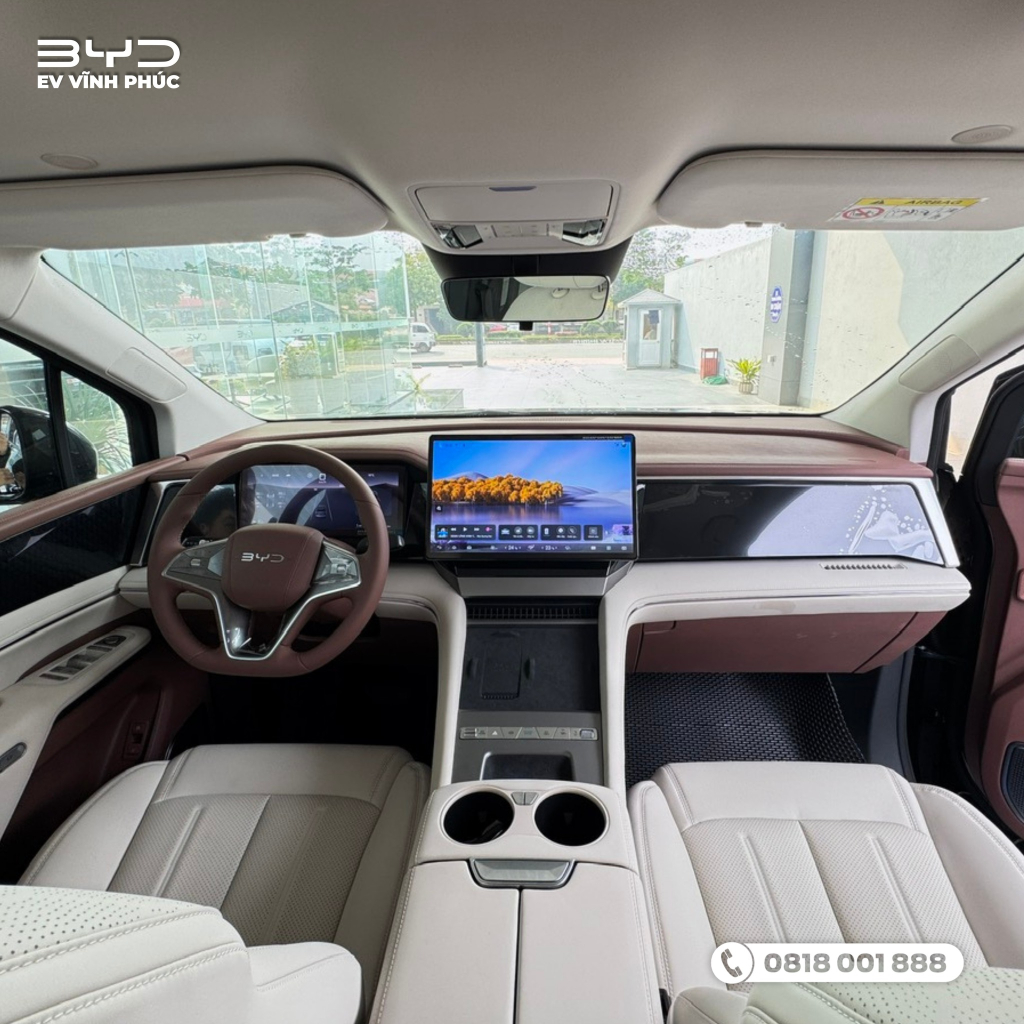 Nội thất BYD M9 rộng rãi, tiện nghi cho gia đình và doanh nghiệp