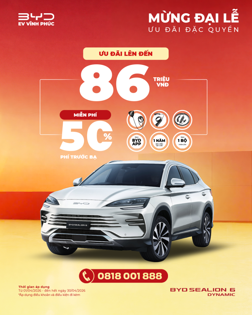 giá xe byd sealion 6 phú thọ giảm 86 triệu