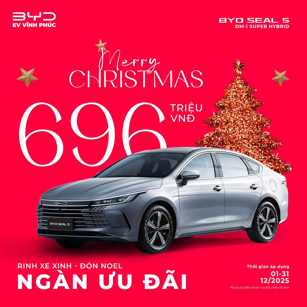 BYD Vĩnh Phúc triển khai ưu đãi lớn cho xe BYD Seal 5