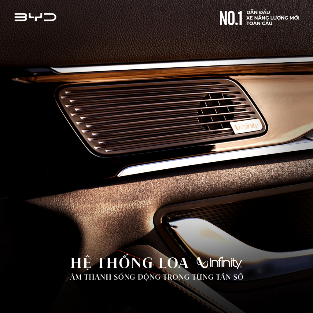 Hệ thống loa Infinity cao cấp trên BYD Sealion 6