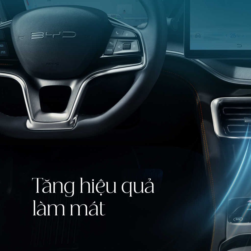 Lọc gió điều hòa sạch giúp tăng hiệu quả làm mát trên xe BYD