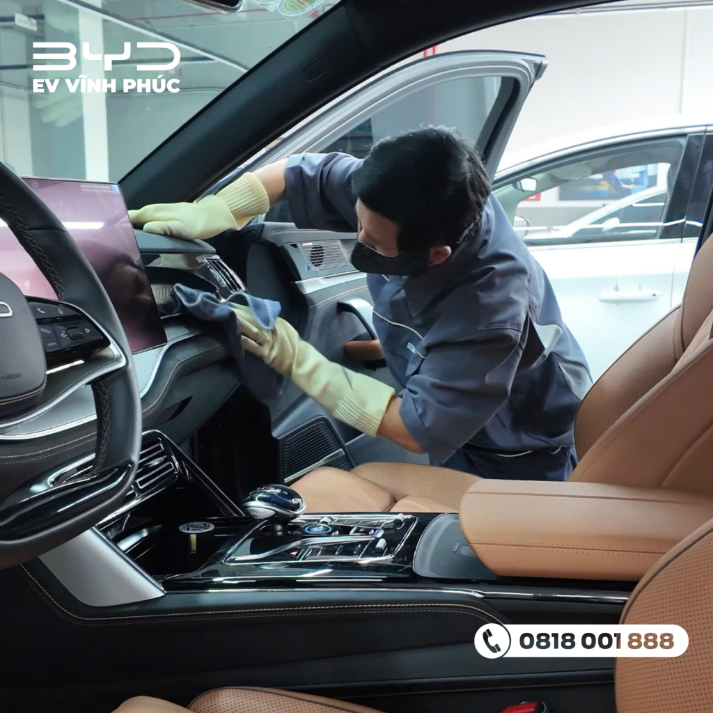 vệ sinh nội thất ô tô chuyên nghiệp tại BYD Vĩnh Phúc