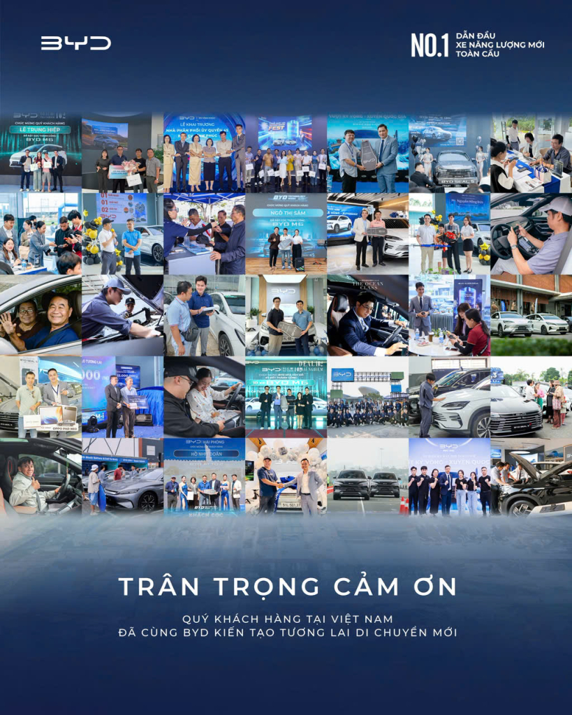 Cột mốc 5.000 xe BYD tại Việt Nam được viết nên từ niềm tin khách hàng