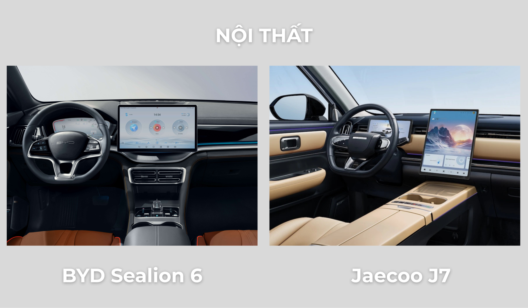 So sánh nội thất BYD Sealion 6 vs Jaecoo J7