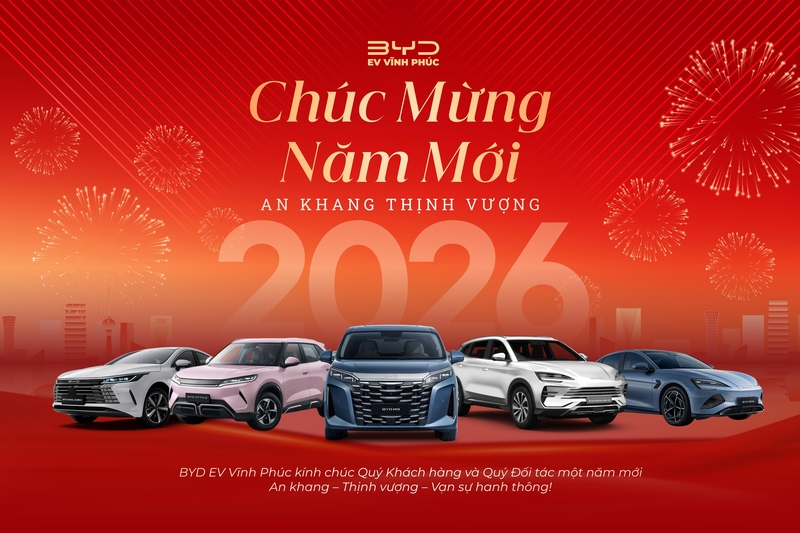 BYD Vĩnh Phúc Chúc Mừng Năm Mới 2026 | Mở Lối Thành Công – Vững Bước Tương Lai