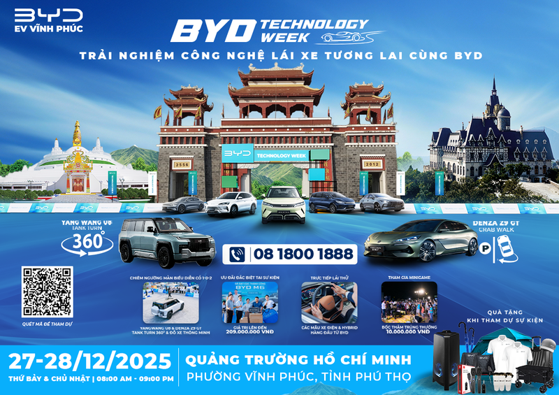 Yangwang U8 Và Denza Z9 – Màn Trình Diễn Công Nghệ Đỉnh Cao Của BYD Tại Technology Week Phú Thọ