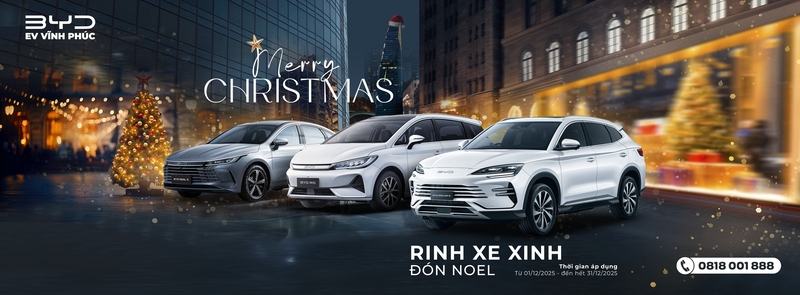 Ưu Đãi BYD Tháng 12/2025 Tại BYD Vĩnh Phúc – Cơ Hội “Rinh Xe Xịn – Đón Noel” Không Thể Bỏ Lỡ