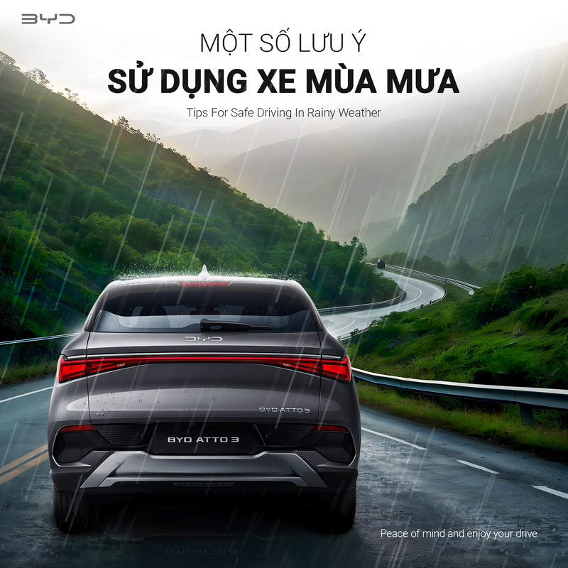 Sử Dụng Xe Điện An Toàn Trong Mùa Mưa – Khuyến Nghị Từ BYD Vĩnh Phúc