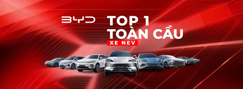 BYD dẫn đầu doanh số xe thuần điện toàn cầu – Bước tiến công nghệ định hình tương lai xe xanh tại Việt Nam