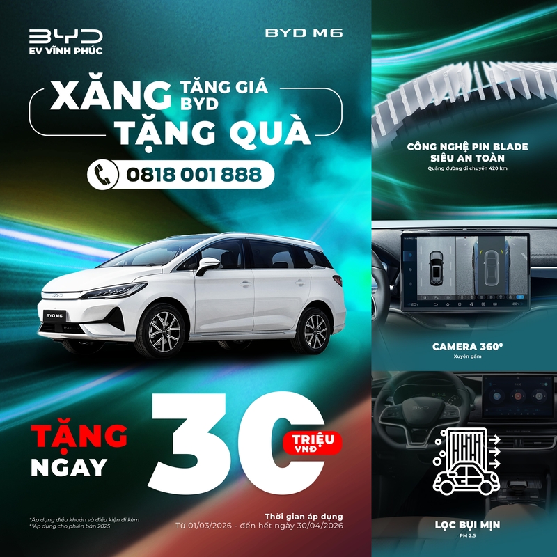 BYD M6 Cán Mốc Gần 2.000 Xe Tại Việt Nam – MPV Điện 7 Chỗ Được Nhiều Khách Hàng Quan Tâm