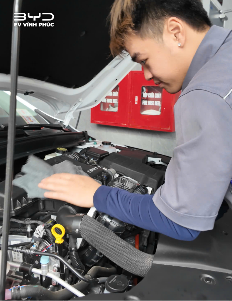 Dịch vụ vệ sinh khoang máy tại BYD Vĩnh Phúc chuẩn hãng - yên tâm về chất lượng