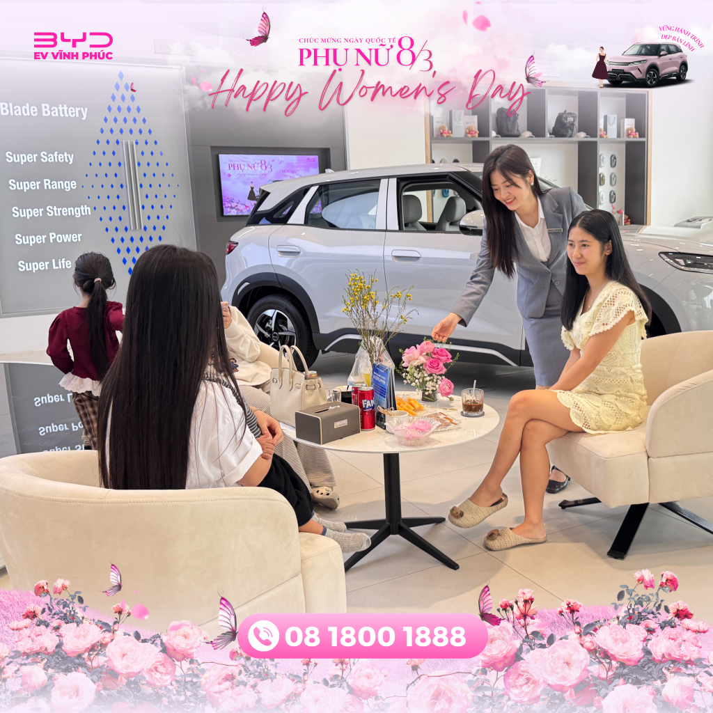 Showroom BYD Vĩnh Phúc trong sự kiện tri ân khách hàng 8/3