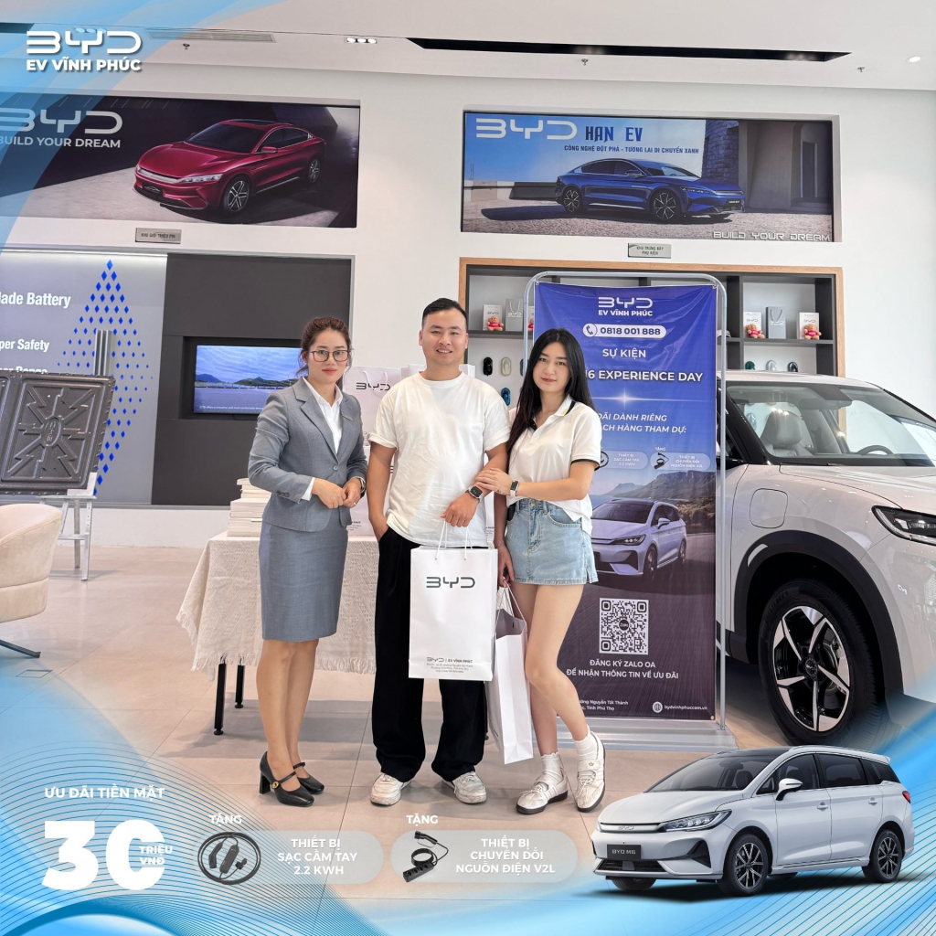 Khách hàng tham dự sự kiện còn được nhận quà tặng độc quyền từ BYD Vĩnh Phúc